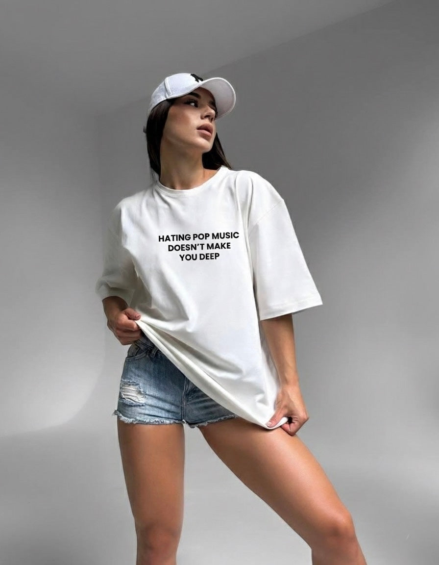 Hating Pop Music - Unisex Oversized Classic T-Shirt