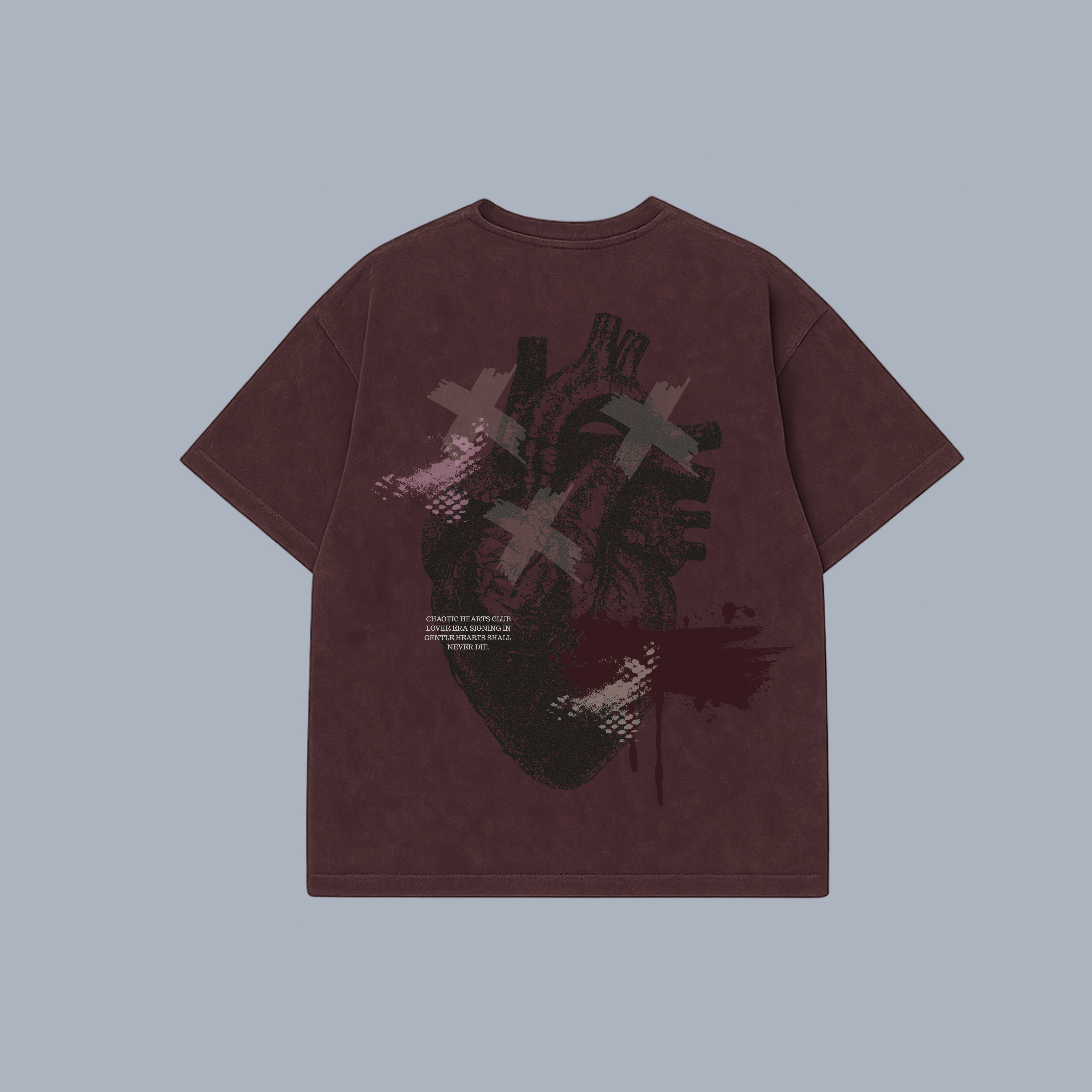 Rager Hearts - Unisex Acid Washed Oversized Tee