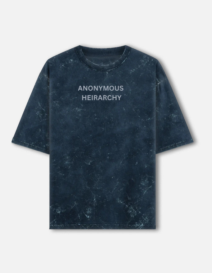 Anonymous Hierarchy - Unisex Acid Washed Oversized Tee